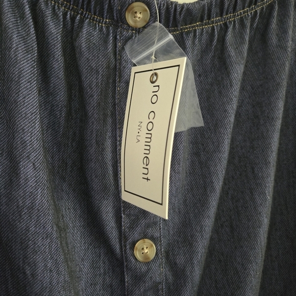 No Comment Ny La Women's Medium New With Tags Navy Button-Down Dress - Picture 4 of 13